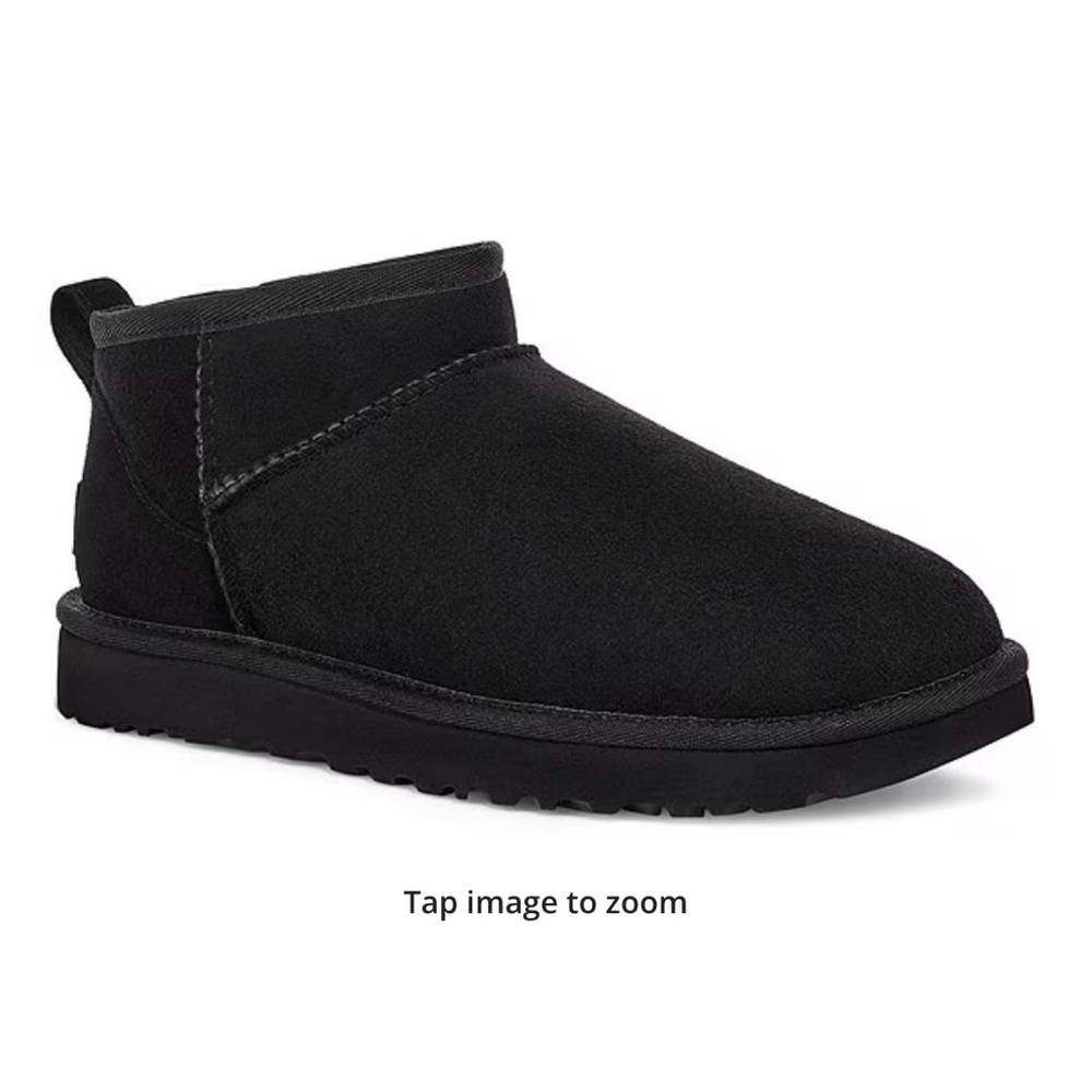 UGG Classic Ultra Mini Water-Resistant Family Matching Booties Black . US7